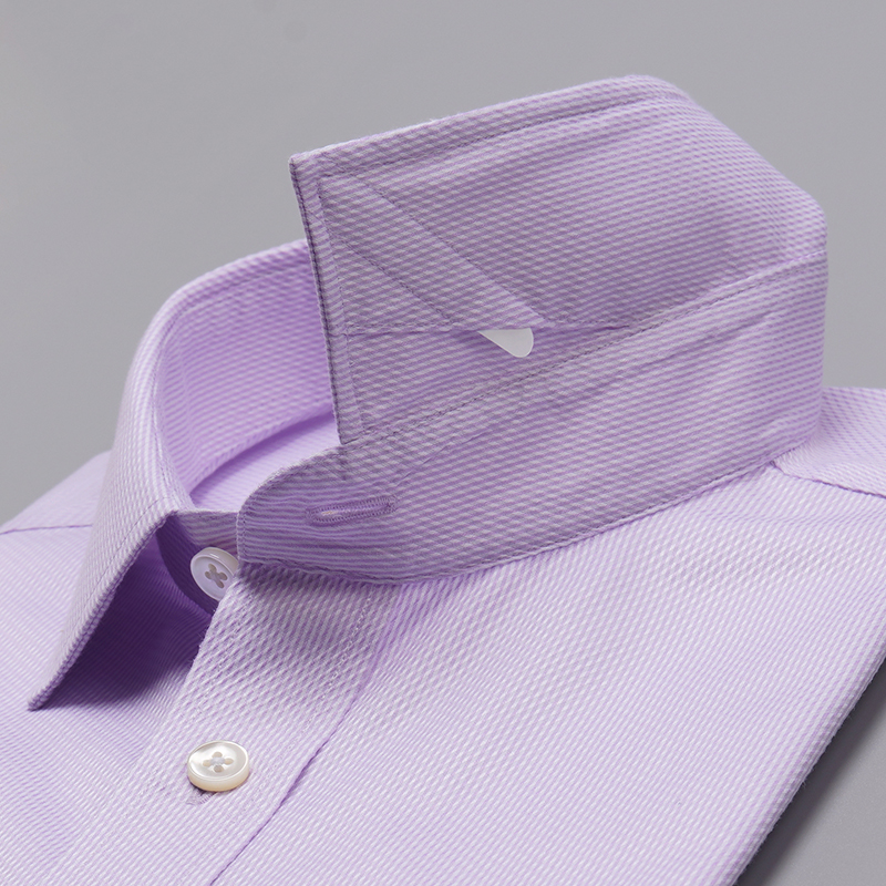 經典浪漫紫色波浪紋短袖襯衫(圖4)