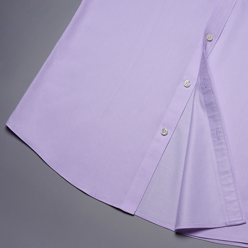 經典浪漫紫色波浪紋短袖襯衫(圖5)