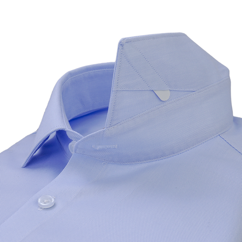 藍色基礎款斜紋長袖襯衫(圖3)