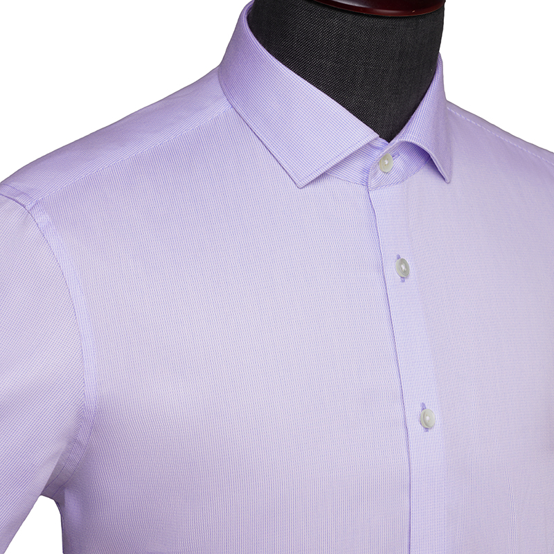 紫色細條紋長袖襯衫定制(圖2)