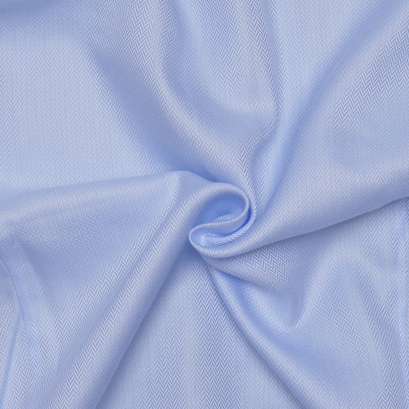 經典藍色人字紋系列長袖襯衫(圖7)