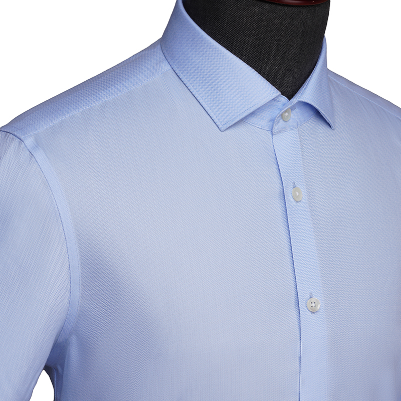 經典藍色人字紋系列長袖襯衫(圖2)